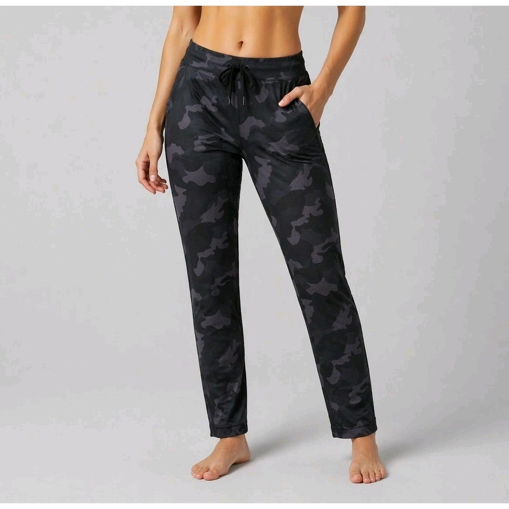 YOGALICIOUS LUX Camo Jogger Size Medium Drawstring Lounge Pants with Pockets NWT